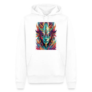 Maske in Comic Style - Männer Premium Bio Hoodie - Weiß - Vorne - Nico (187cm)
