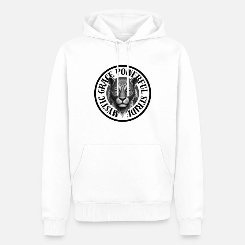 Mystic Grace Powerful Stride - Männer Premium Bio Hoodie - Weiß