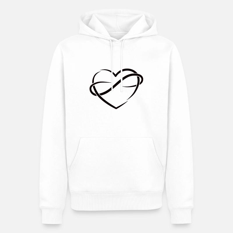 Polyherz pour tous - Sweat à capuche Premium bio Homme - blanc