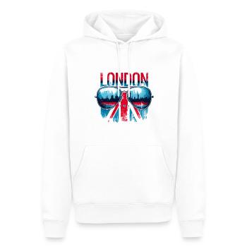 Conception de lunettes de soleil London - Sweat à capuche Premium bio Homme - blanc - Devant - Nico (187cm)