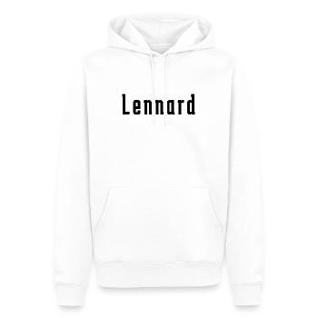 Lennard Männer Jungen Herren Name - Männer Premium Bio Hoodie - Weiß - Vorne - Nico (187cm)