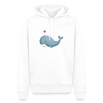 I whale always love you T-shirt - Men’s Premium Organic Hoodie - white - Front - Nico (187cm)
