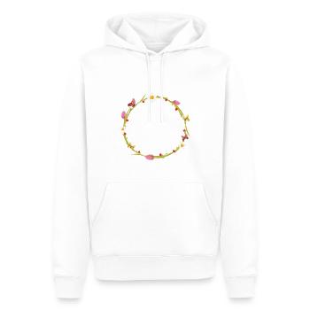 Spring wreath - Men’s Premium Organic Hoodie - white - Front - Nico (187cm)