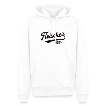 Fleischer 2025 Beruf Fleischerei Lehre Schlachter - Männer Premium Bio Hoodie - Weiß - Vorne - Nico (187cm)