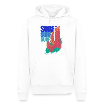 Surf Surf Kite Planche à voile Surf - Sweat à capuche Premium bio Homme - blanc - Devant - Nico (187cm)
