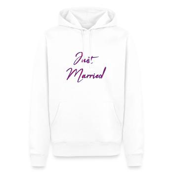 GERADE VERHEIRATET. Junggesellinnenabschied. ST. VALENTIN - Männer Premium Bio Hoodie - Weiß - Vorne - Nico (187cm)