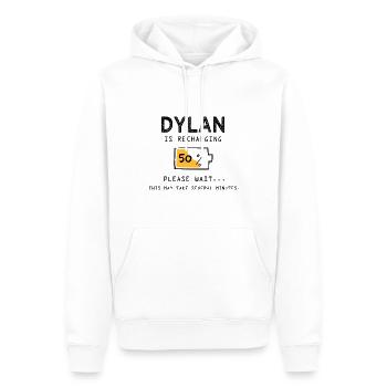 Dylan Lustiger Name Sarkastische Dylan Geschenke - Männer Premium Bio Hoodie - Weiß - Vorne - Nico (187cm)