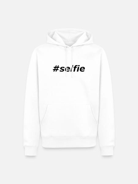 #selfie - Männer Premium Bio Hoodie - Weiß