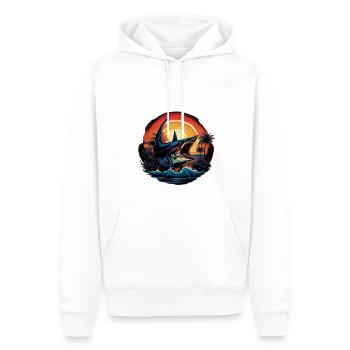 Shark Catch of the Day - Men’s Premium Organic Hoodie - white - Front - Nico (187cm)