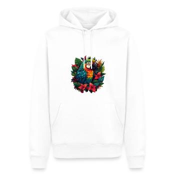 Tropen Papagei - Männer Premium Bio Hoodie - Weiß - Vorne - Nico (187cm)