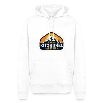 Kitzbühel Autriche Rétro Coucher De Soleil Ski 80s - Sweat à capuche Premium bio Homme - blanc - Devant - Nico (187cm)