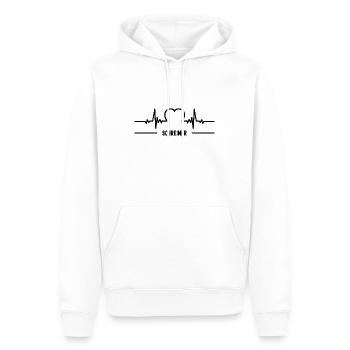 Herzschlag Schreiner Herz Bester Mann Schreinerei - Männer Premium Bio Hoodie - Weiß - Vorne - Nico (187cm)