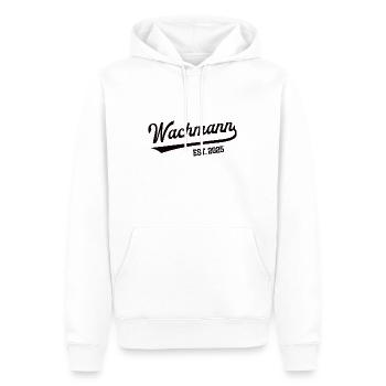 Wachmann 2025 Beruf Sicherheitsdienst Wachdienst - Männer Premium Bio Hoodie - Weiß - Vorne - Nico (187cm)