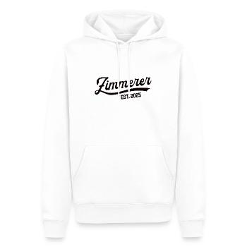 Zimmerer 2025 Beruf Zimmerei Lehre Lehrling - Männer Premium Bio Hoodie - Weiß - Vorne - Nico (187cm)