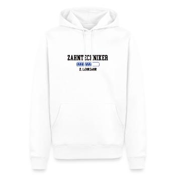 Ausbildung Zahntechniker 2. Lehrjahr Zahntechnik - Männer Premium Bio Hoodie - Weiß - Vorne - Nico (187cm)