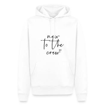 Nouveau dans l’équipage - Sweat à capuche Premium bio Homme - blanc - Devant - Nico (187cm)