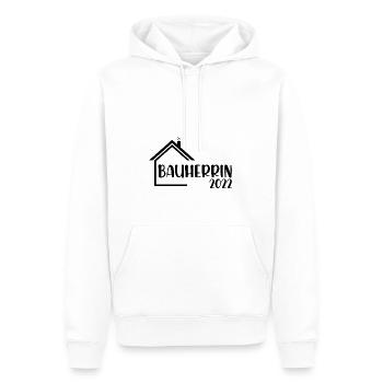 Bauherrin 2022 - Männer Premium Bio Hoodie - Weiß - Vorne - Nico (187cm)