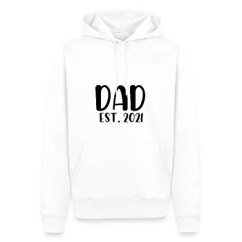 Papa est 2021 - Sweat à capuche Premium bio Homme - blanc - Devant - Nico (187cm)