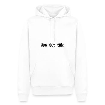 You got this - Männer Premium Bio Hoodie - Weiß - Vorne - Nico (187cm)