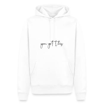 You got this - Männer Premium Bio Hoodie - Weiß - Vorne - Nico (187cm)