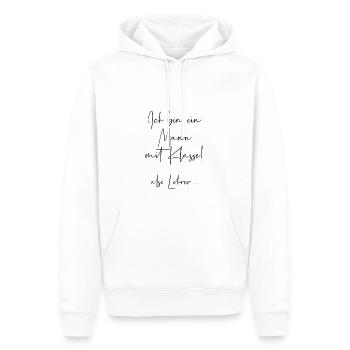 Ich bin ein Mann mit Klasse also Lehrer - Männer Premium Bio Hoodie - Weiß - Vorne - Nico (187cm)