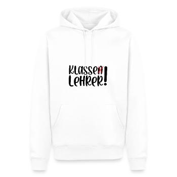 Klasse Lehrer - Männer Premium Bio Hoodie - Weiß - Vorne - Nico (187cm)