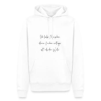 Ich liebe Menschen deren lachen witziger ist Witz - Männer Premium Bio Hoodie - Weiß - Vorne - Nico (187cm)