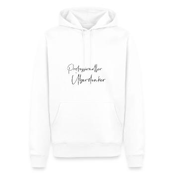 Professioneller Überdenker - Männer Premium Bio Hoodie - Weiß - Vorne - Nico (187cm)
