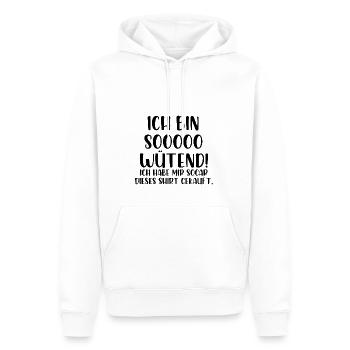 Ich bin wütend habe mir sogar dieses Shirt gekauft - Männer Premium Bio Hoodie - Weiß - Vorne - Nico (187cm)