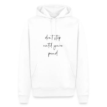 Dont stop until youre proud - Männer Premium Bio Hoodie - Weiß - Vorne - Nico (187cm)