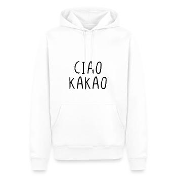 Ciao Kakao - Männer Premium Bio Hoodie - Weiß - Vorne - Nico (187cm)