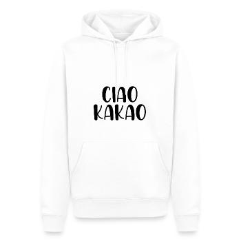 Ciao Kakao - Männer Premium Bio Hoodie - Weiß - Vorne - Nico (187cm)