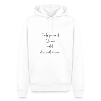 Falls jemand Nerven findet das sind meine - Männer Premium Bio Hoodie - Weiß - Vorne - Nico (187cm)