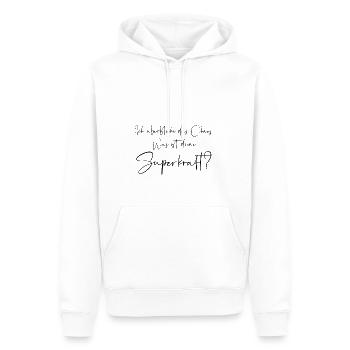 Ich überblicke das Chaos was ist deine Superkraft - Männer Premium Bio Hoodie - Weiß - Vorne - Nico (187cm)