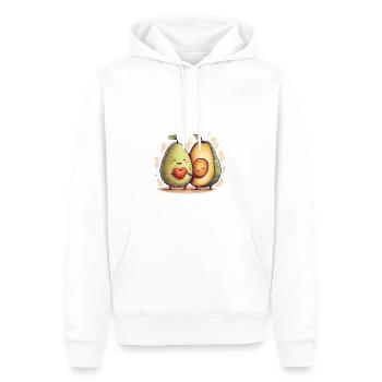 Avocado Love - Männer Premium Bio Hoodie - Weiß - Vorne - Nico (187cm)