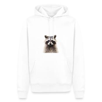 Waschbär Racoon - Männer Premium Bio Hoodie - Weiß - Vorne - Nico (187cm)
