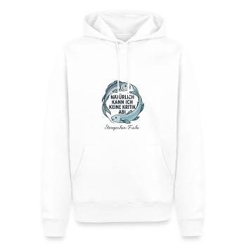 Fische Sternzeichen - Kritik Spruch - Männer Premium Bio Hoodie - Weiß - Vorne - Nico (187cm)