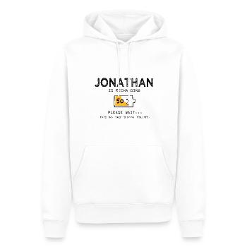 Jonathan Lustig Name Sarkastische Geschenke Name - Männer Premium Bio Hoodie - Weiß - Vorne - Nico (187cm)
