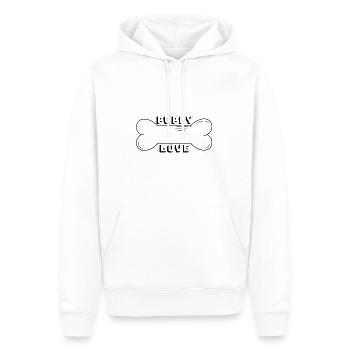 puppy love bone - Männer Premium Bio Hoodie - Weiß - Vorne - Nico (187cm)
