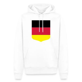 Deutschland - Männer Premium Bio Hoodie - Weiß - Vorne - Nico (187cm)