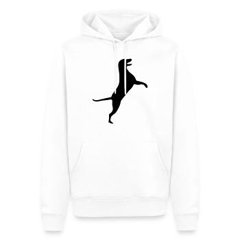 dog - Sweat à capuche Premium bio Homme - blanc - Devant - Nico (187cm)