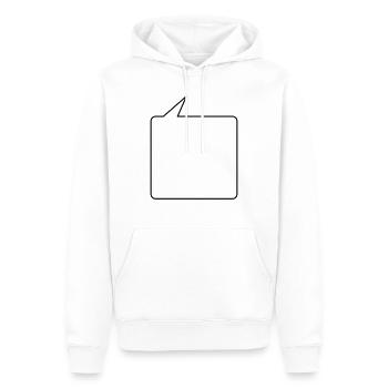 Sprechblase eckig mittel 2c - Sweat à capuche Premium bio Homme - blanc - Devant - Nico (187cm)