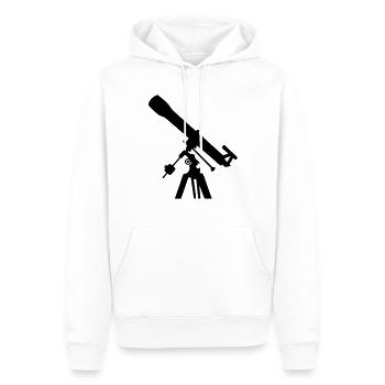 Teleskop - Männer Premium Bio Hoodie - Weiß - Vorne - Nico (187cm)