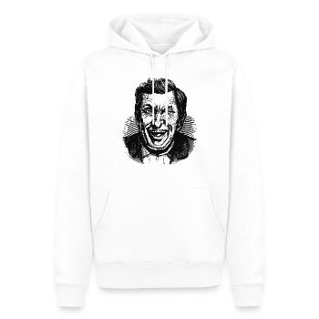 verrückter Mann_geschenkidee für verrückte Freunde - Männer Premium Bio Hoodie - Weiß - Vorne - Nico (187cm)
