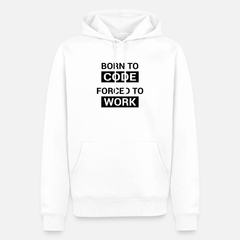 Programmer Born to Code - Männer Premium Bio Hoodie - Weiß