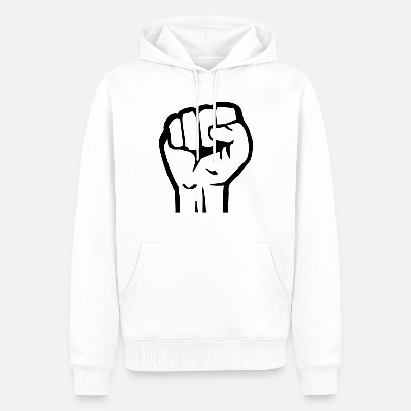 faust_tj1 - Männer Premium Bio Hoodie - Weiß