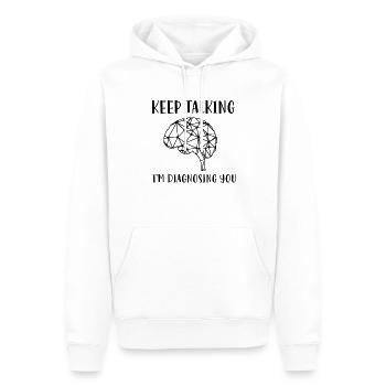 Cadeau de psychologie psychologue - Sweat à capuche Premium bio Homme - blanc - Devant - Nico (187cm)