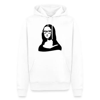 Mona Lisa-Das Geheimnis ihres Lächelns-neue Brille - Sweat à capuche Premium bio Homme - blanc - Devant - Nico (187cm)