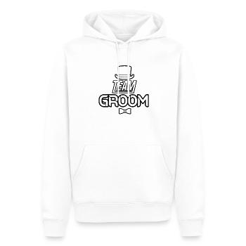 Époux de l'équipe de célibataire - Sweat à capuche Premium bio Homme - blanc - Devant - Nico (187cm)