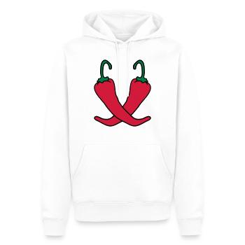 2 Chili Chilli Peperoni Scharf Hot - Männer Premium Bio Hoodie - Weiß - Vorne - Nico (187cm)